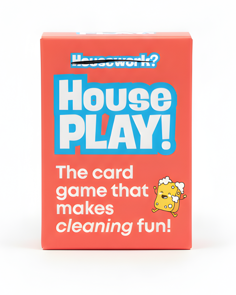 Card game box titled 'House Play!' on a white background